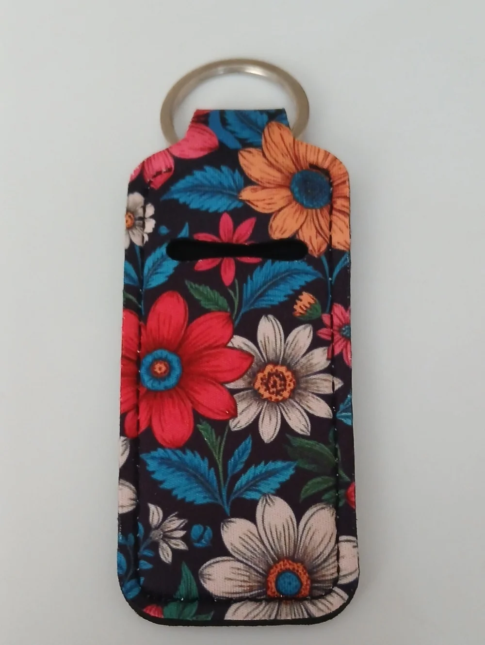 Fashion Jewelry Floral Key/Card Holder in Black, Red, Blue, Orange, White